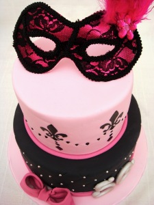 pink-black-leopard-silver-21st-50th-masquerade-cake